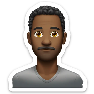 Serious Realistic guy sticker