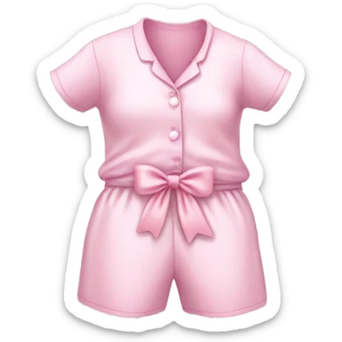 light pink bow pajamas sticker