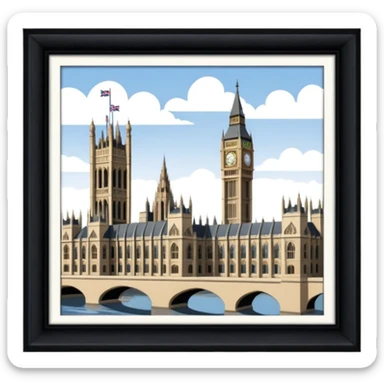 houses of parliament sticker