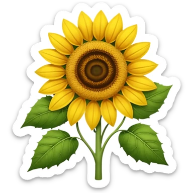 Noo, i want sunflower 🌻.  Just like this. With browner center. And without green sleaves
 sticker
