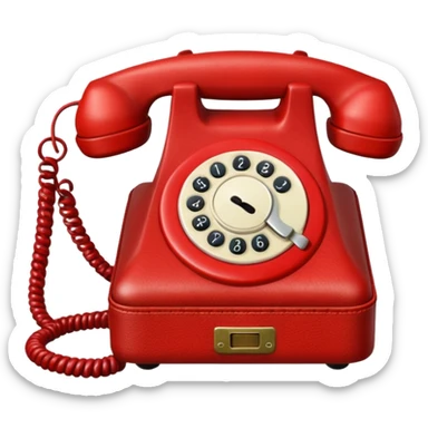 red phone calls bag sticker