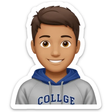 college boy sticker