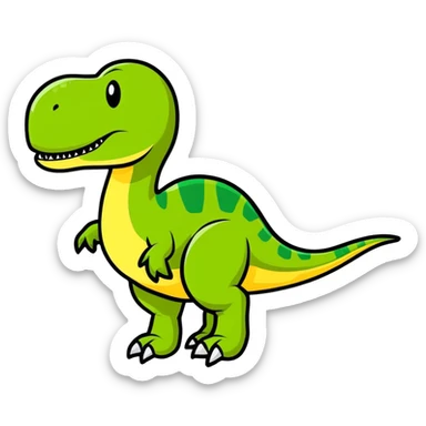 Preppy dinosaur  sticker