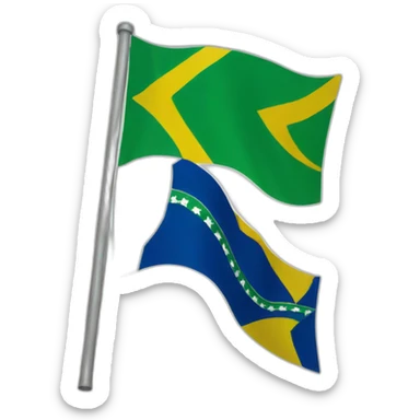 Brazilian flag reverse sticker