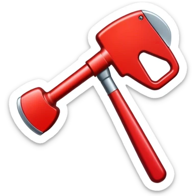 ferro de passar roupa vermelho sticker