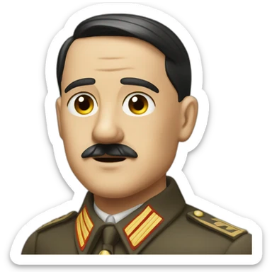 Hitler when the world war 2 without hat sticker
