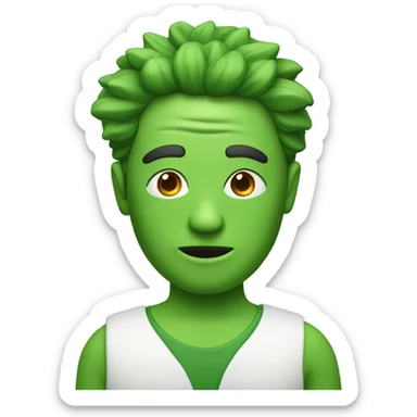 Green man therapist sticker