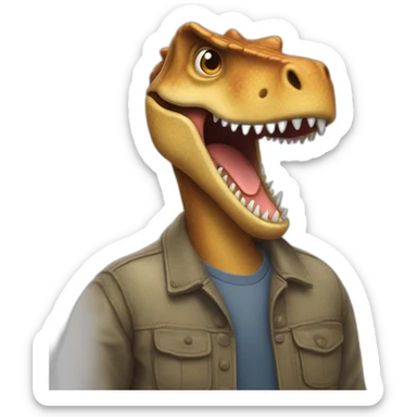 La tête d'un dinosaures qui rigole sticker