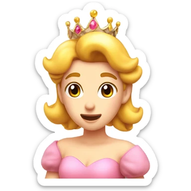 Princess Peach sweating sticker