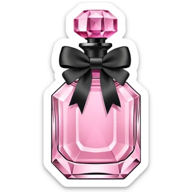 Iplight pink crystal perfume bottle with black ribbon display sticker