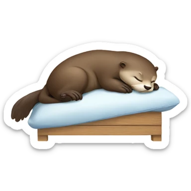 Otter sleeping sticker