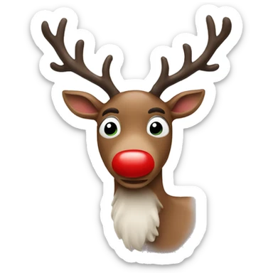 Red Nosed Reindeer sticker