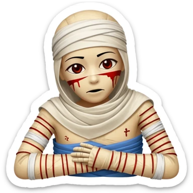 halloween mummy egyptian blood stains  sticker