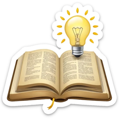 n open book with a glowing light bulb above it, symbolizing knowledge and learning. Next to the book, a coin or euro symbol representing a training budget. sticker