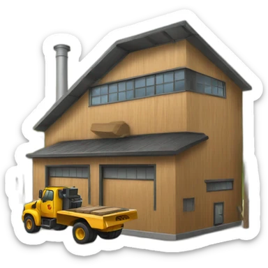 modern lumber factory sticker