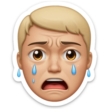 angry and cry sticker