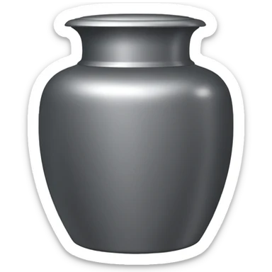 grey metalici urn sticker