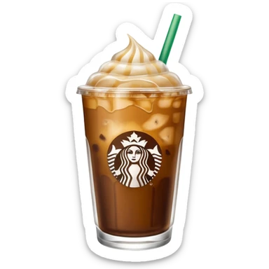 Gold Starbucks iced coffee sticker