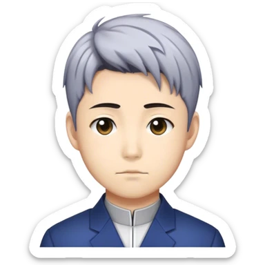 Isagi yoichi with a low taper fade sticker