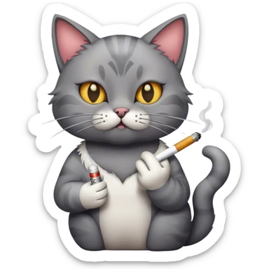 Un gato fumando  sticker