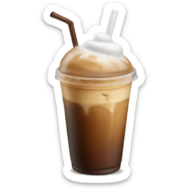 iced coffee with creamer sticker