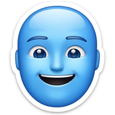 Samsung cold face emoji but it's smiling sticker