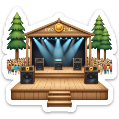 stage at the music festival sticker
