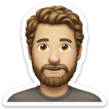 A 40 years old man with Brown hair and beard sticker