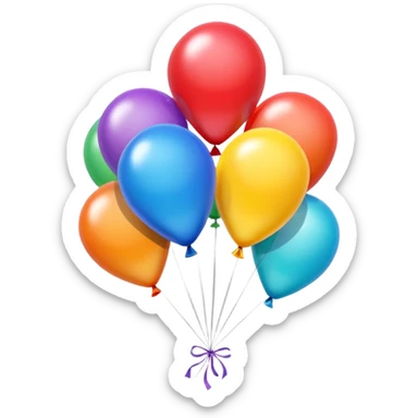 shaped flying balloons sticker