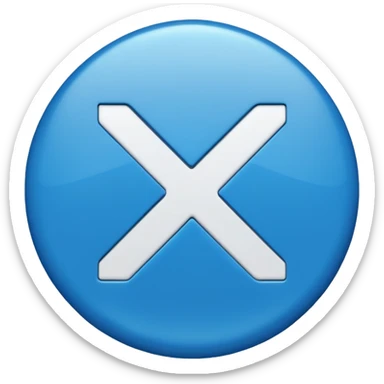bold blue check mark emoji in Apple iPhone style sticker