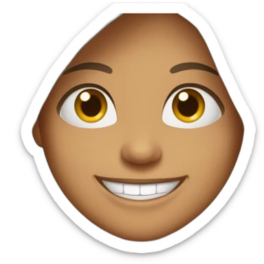 maman brune sourire sticker