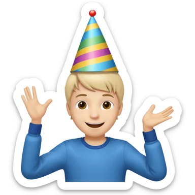 Boy dancing in disco party  sticker