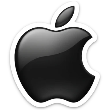 Apple logo negro sticker