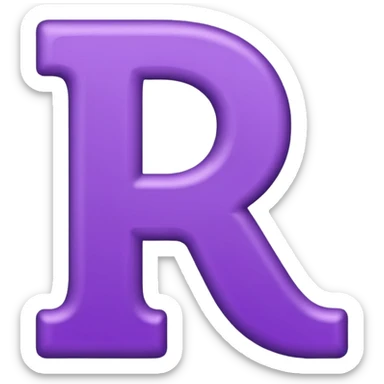 purple capital letter I alphabet sticker