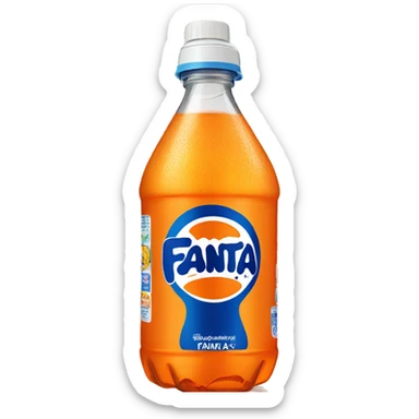 Fanta bottle with "KANKA" word written on it sticker
