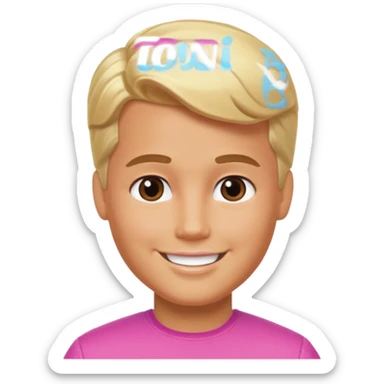 Barbie Ken face sticker