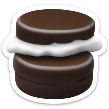 One Black and white cookie  half and half sticker