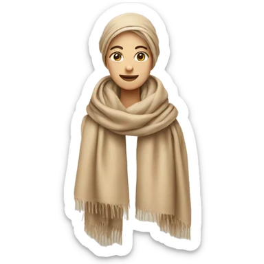 Beige Scarf sticker