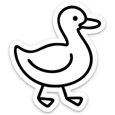 silly goose, simple pose sticker
