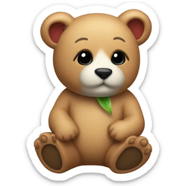 Osito con tulipán  sticker