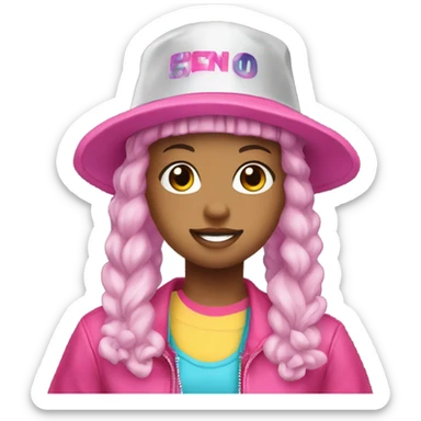 jojo siwa with a bucket hat sticker