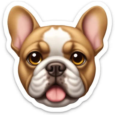 Fluffy Brown french bulldog sticker