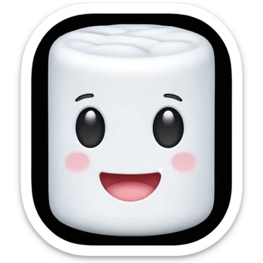 Marshmallow with no face  sticker