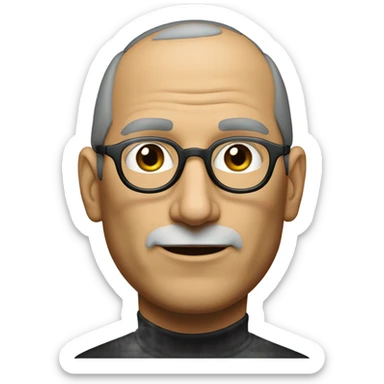 steve jobs y apple sticker