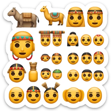 crea emojins de la prehistoria inca sticker