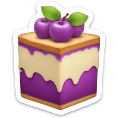 Apple cake purple with star sticker