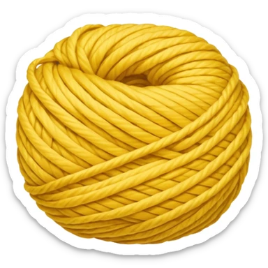 yellow ball of yarn sticker