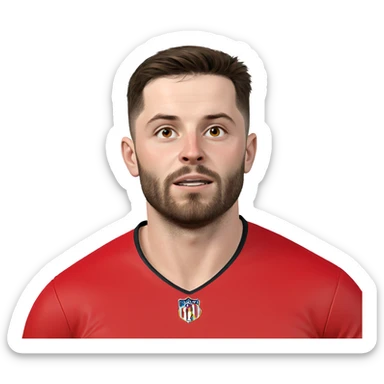 male soccer player portrait sticker