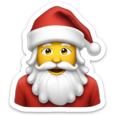 a drunk teen santa with his hat sticker