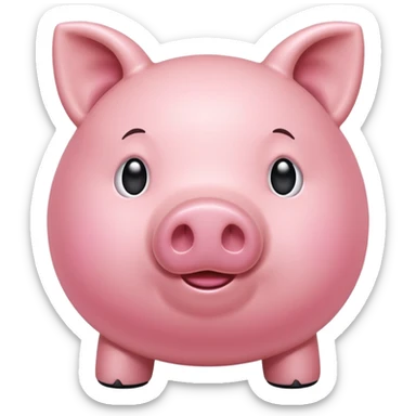 Pink piggy sticker